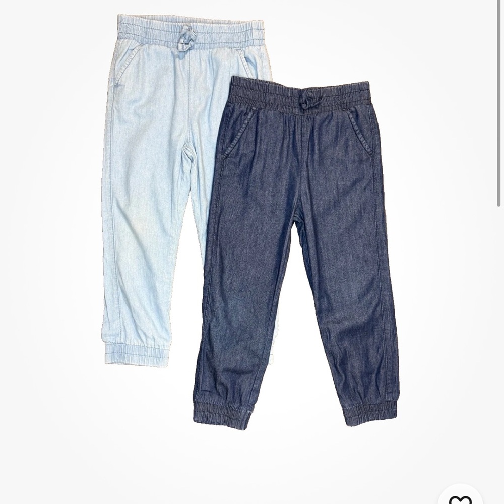 GARANIMAL GIRLS JOGGER PANTS 2 PAIRS/ LIGHTWEIGHT DENIM / 4T /